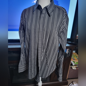 Perry Ellis mens size XL button‎ down dress shirt stripes